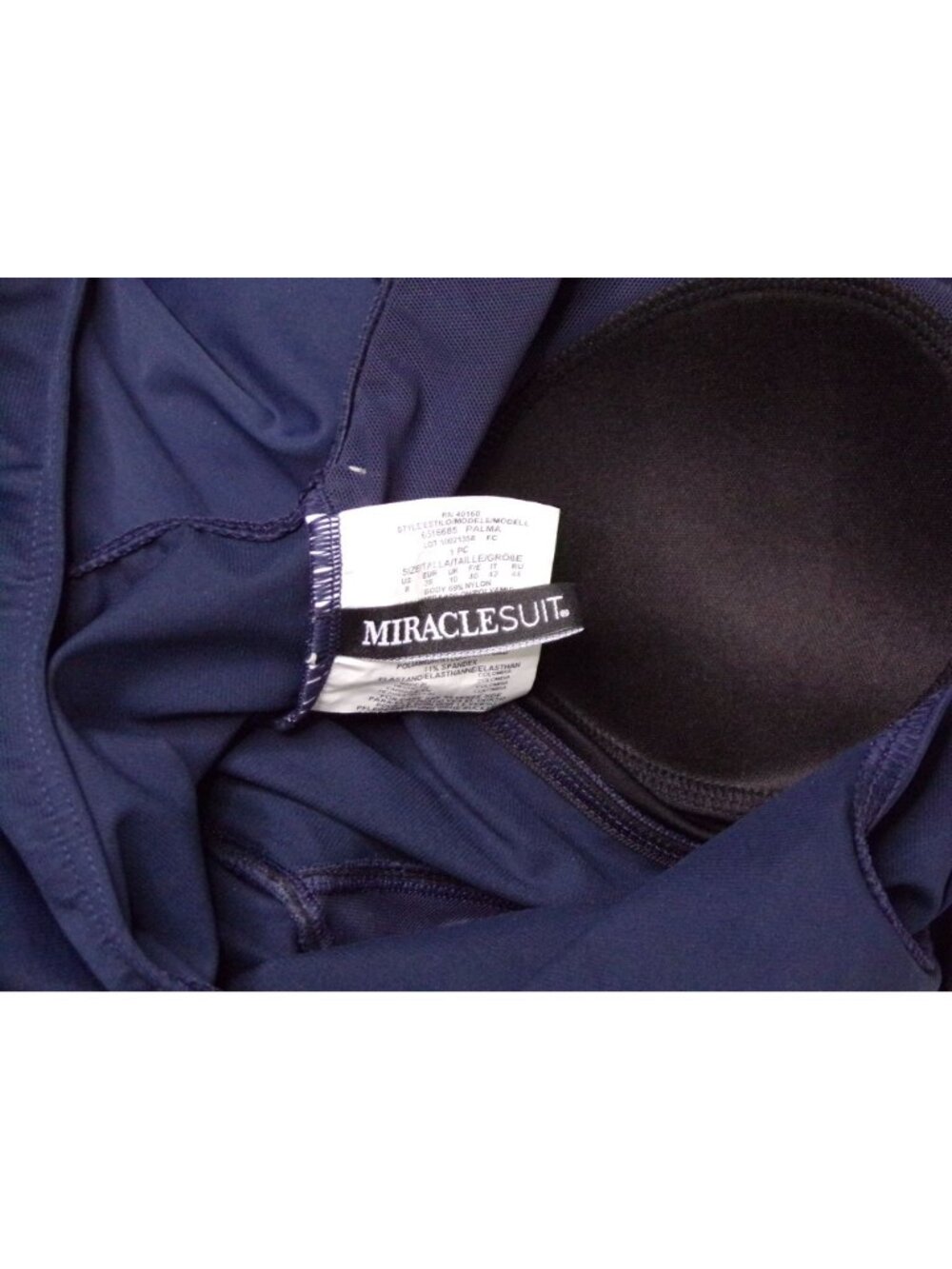 🆕 MIRACLESUIT Palma Illusion Slimming One Piece Swimsuit 8 Navy Blue - Picture 11 of 11